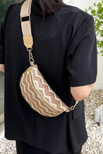 Load image into Gallery viewer, Adored Chevron Straw Sling Bag