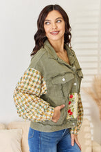 Load image into Gallery viewer, POL Embroidered Button Down Raw Hem Shacket