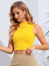 Load image into Gallery viewer, Mock Neck Cropped Tank