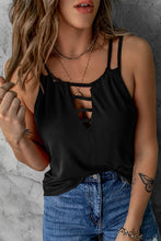 Load image into Gallery viewer, Full Size Cutout Double Spaghetti Straps Top