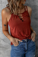 Load image into Gallery viewer, Full Size Cutout Double Spaghetti Straps Top