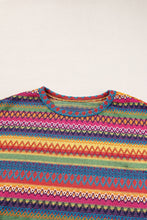 Load image into Gallery viewer, Contrast Round Neck Long Sleeve Top