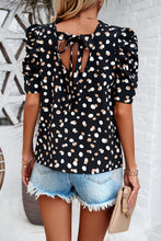 Load image into Gallery viewer, Tied Printed Puff Sleeve Blouse