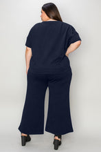 Load image into Gallery viewer, Double Take Full Size Texture Short Sleeve Top and Pants Set