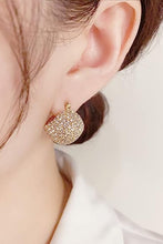 Load image into Gallery viewer, Inlaid Cubic Zirconia Brass Earrings