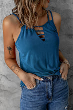 Load image into Gallery viewer, Full Size Cutout Double Spaghetti Straps Top