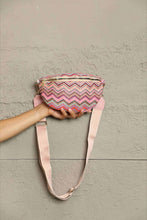 Load image into Gallery viewer, Adored Chevron Straw Sling Bag