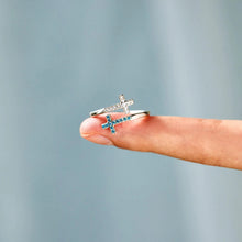 Load image into Gallery viewer, Zircon 925 Sterling Silver Double Cross Bypass Ring