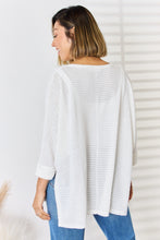 Load image into Gallery viewer, Zenana Full Size Waffle Knit V-Neck Long Sleeve Slit Top