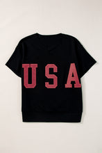 Load image into Gallery viewer, USA Notched Short Sleeve T-Shirt