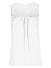 Load image into Gallery viewer, Lace Detail Round Neck Tank
