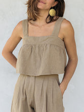 Load image into Gallery viewer, Square Neck Wide Strap Top and Pants Set