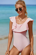 Load image into Gallery viewer, Ruffled Scoop Neck One-Piece Swimwear