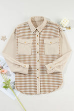 Load image into Gallery viewer, Houndstooth Button Up Long Sleeve Shacket