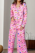 Load image into Gallery viewer, Pocketed Printed Top and Pants Lounge Set
