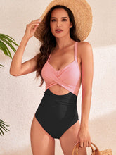 Load image into Gallery viewer, Crisscross Cutout V-Neck One-Piece Swimwear