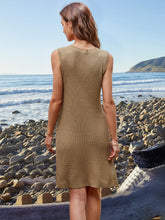 Load image into Gallery viewer, Pocketed Slit V-Neck Sleeveless Dress