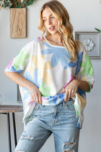 Load image into Gallery viewer, HOPELY Floral Round Neck Waffle T-Shirt