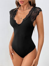 Load image into Gallery viewer, Lace Detail V-Neck Sleeveless Bodysuit
