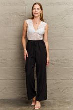 Load image into Gallery viewer, Lace Detail Plunge Neck Sleeveless Bodysuit