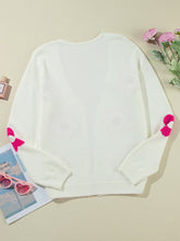 Load image into Gallery viewer, Flower Open Front Long Sleeve Cardigan