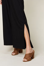 Load image into Gallery viewer, Double Take Full Size V-Neck Tie Front Short Sleeve Slit Jumpsuit