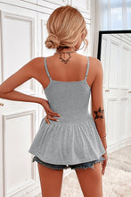Load image into Gallery viewer, Scoop Neck Peplum Cami