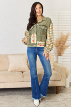 Load image into Gallery viewer, POL Embroidered Button Down Raw Hem Shacket