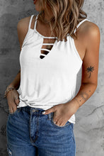 Load image into Gallery viewer, Full Size Cutout Double Spaghetti Straps Top