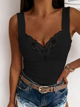Load image into Gallery viewer, Full Size Lace Detail Sweetheart Neck Tank