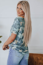 Load image into Gallery viewer, Camouflage Two-Tone V-Neck Tee