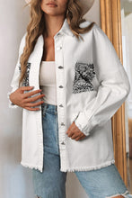 Load image into Gallery viewer, Sequin Raw Hem Dropped Shoulder Shirt