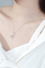 Load image into Gallery viewer, Zircon Bow Pendant Necklace