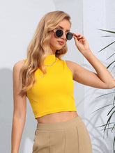 Load image into Gallery viewer, Mock Neck Cropped Tank