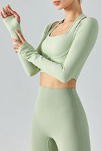 Load image into Gallery viewer, Ribbed Faux Layered Halter Neck Cropped Sports Top