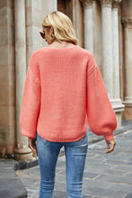 Load image into Gallery viewer, Round Neck Lantern Sleeve Sweater