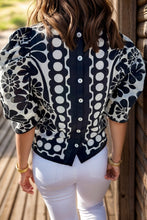 Load image into Gallery viewer, Printed Round Neck Half Sleeve Blouse