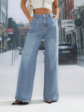 Load image into Gallery viewer, Wide Leg Jeans with Pockets