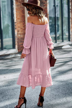 Load image into Gallery viewer, Swiss Dot Smocked Square Neck Dress