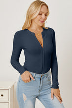 Load image into Gallery viewer, Zip Up Long Sleeve Bodysuit
