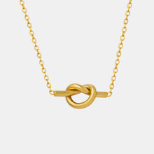 Load image into Gallery viewer, 18K Gold-Plated Titanium Steel Knot Necklace