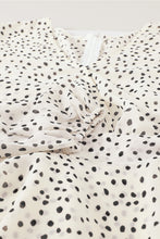 Load image into Gallery viewer, Tied Polka Dot Balloon Sleeve Layered Dress