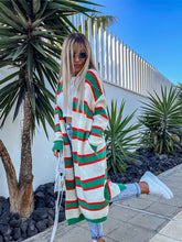 Load image into Gallery viewer, Striped Open Front Longline Cardigan