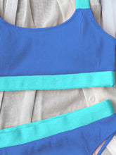 Load image into Gallery viewer, Contrast Scoop Neck Wide Strap Two-Piece Swim Set