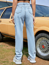 Load image into Gallery viewer, Distressed Straight Leg Jeans