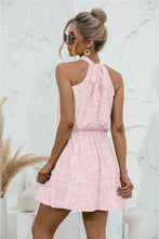Load image into Gallery viewer, Floral Tied Sleeveless Mini Dress