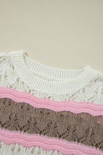 Load image into Gallery viewer, Color Block Round Neck Knit Top