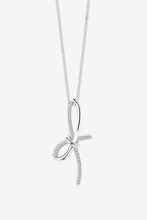 Load image into Gallery viewer, Zircon Bow Pendant Necklace