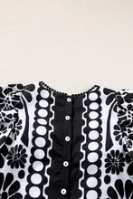 Load image into Gallery viewer, Printed Round Neck Half Sleeve Blouse