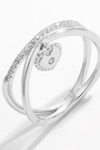 Load image into Gallery viewer, 925 Sterling Silver Zircon Heart Charm Ring